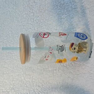 Zak Designs 20oz Gilmore Girls Glass Hadley Tumbler With Straw Luke's Diner 🥞🍕